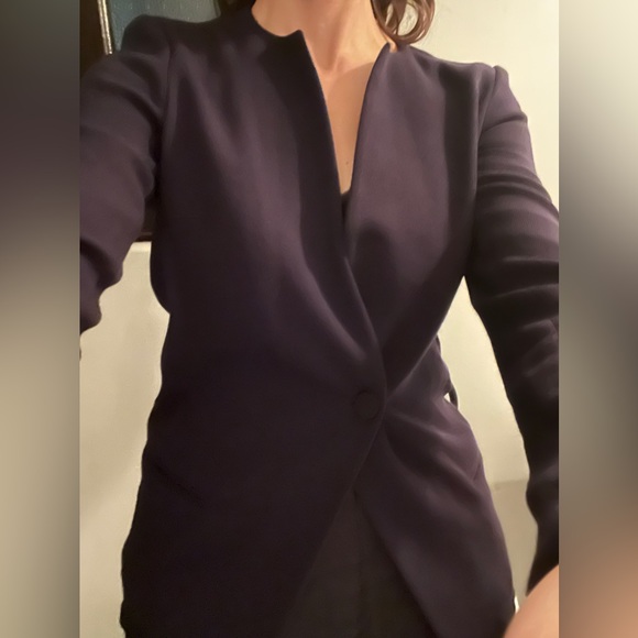 Isabel Marant Collection Navy Wool Collarless Jacket FR 36 / US 2-4 - Picture 4 of 11